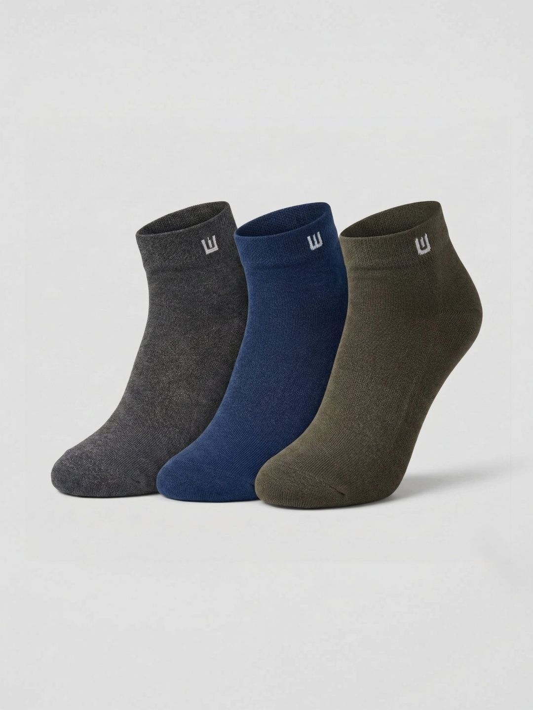 SZN Unisex Pack of 3 Cotton Assorted Ankle Length Socks