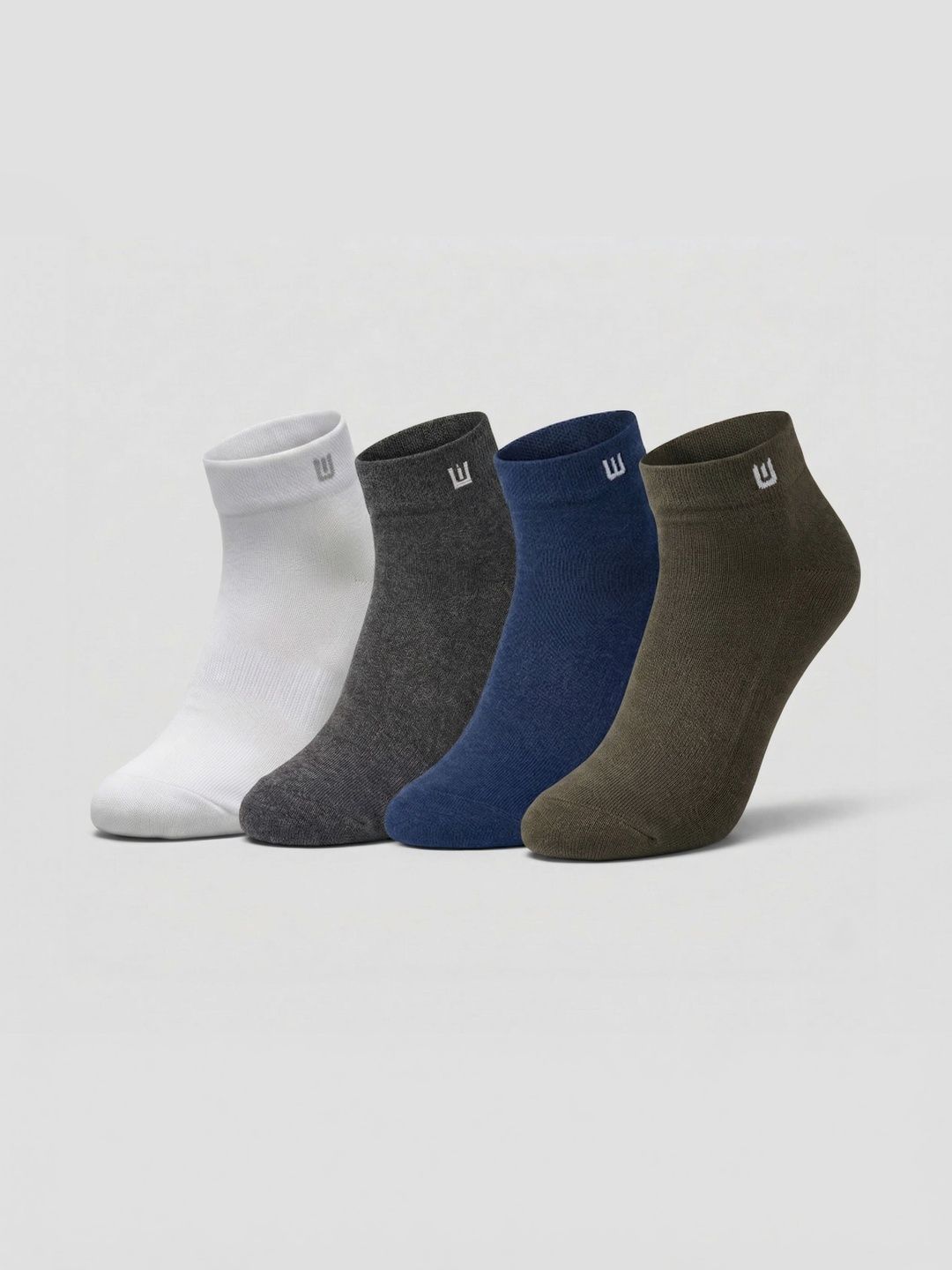 SZN Unisex Pack of 4 Cotton Assorted Ankle Length Socks