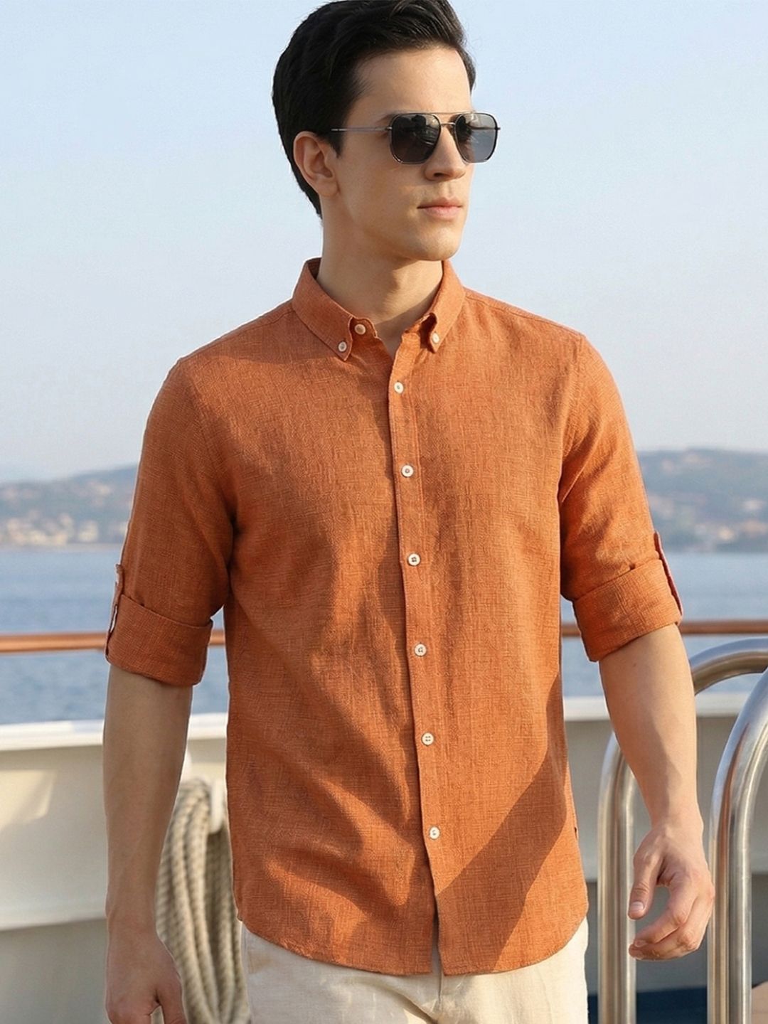 Thomas Scott Men Premium Slim Fit Casual Shirt