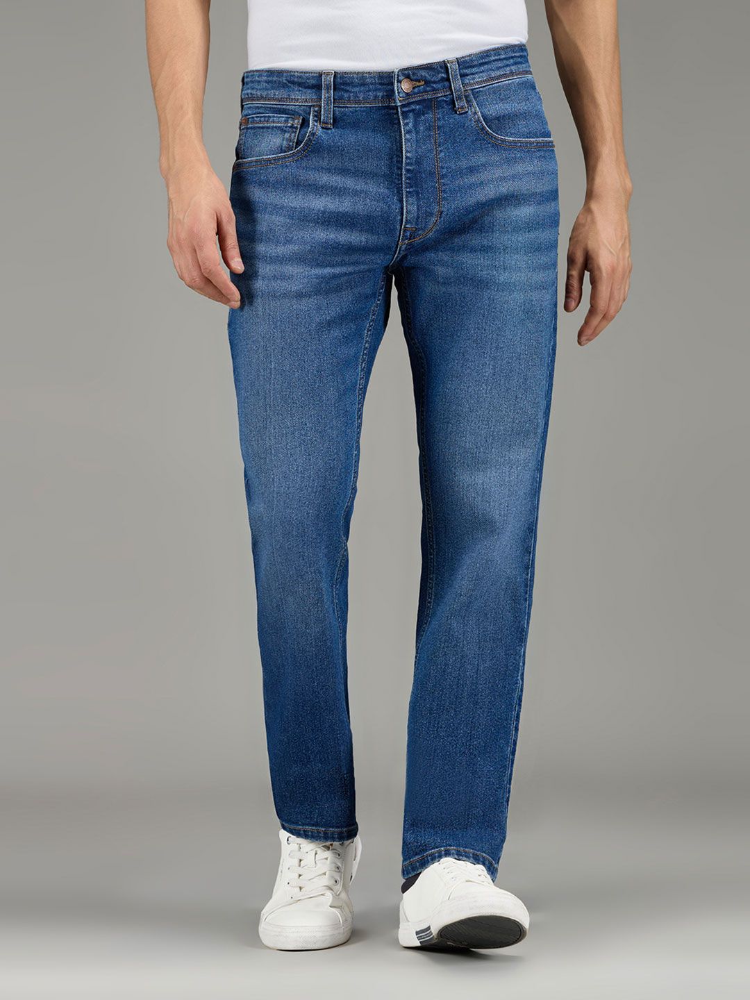 Pepe Jeans Men Holborne Straight Fit Mid-Rise Light Fade Stretchable Jeans