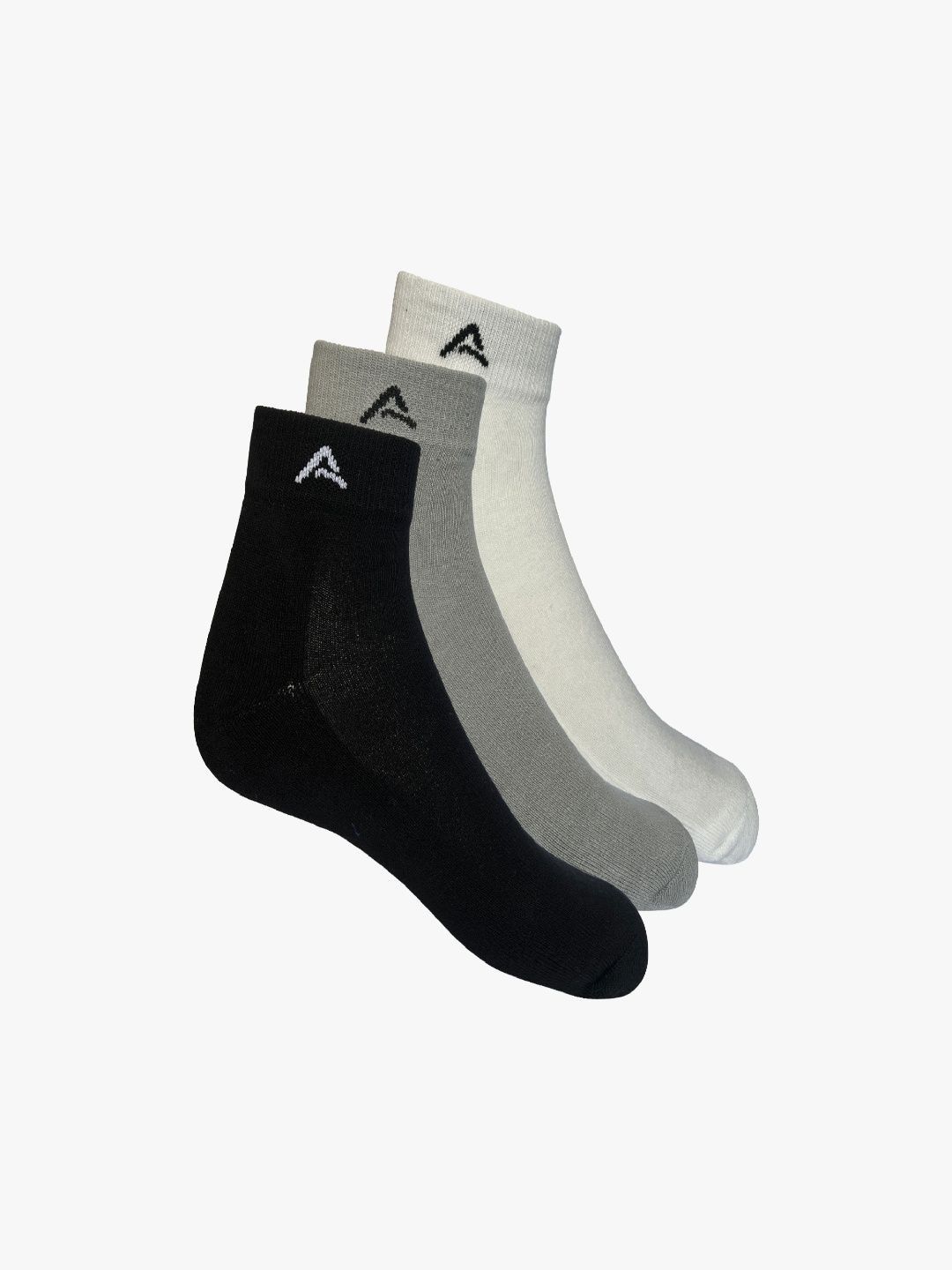 AMAREE Unisex Pack of 3 Cotton Assorted Ankle Length Socks