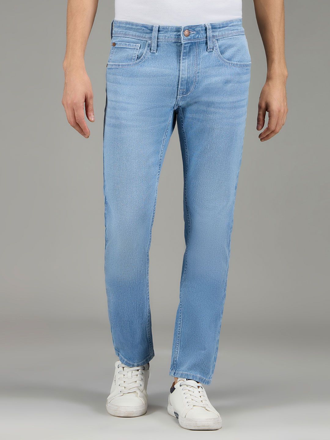 Pepe Jeans Men Vapour Slim Fit Mid-Rise Light Fade Stretchable Jeans