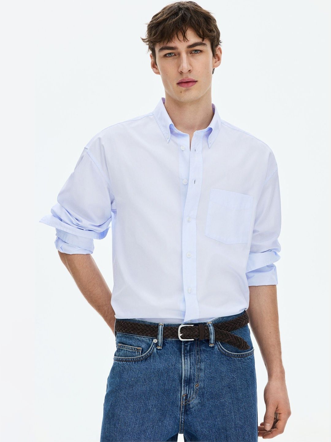 H&M Relaxed Fit Cotton Poplin Shirt deal from myntra H&M Relaxed Fit Cotton Poplin Shirt deal from myntra