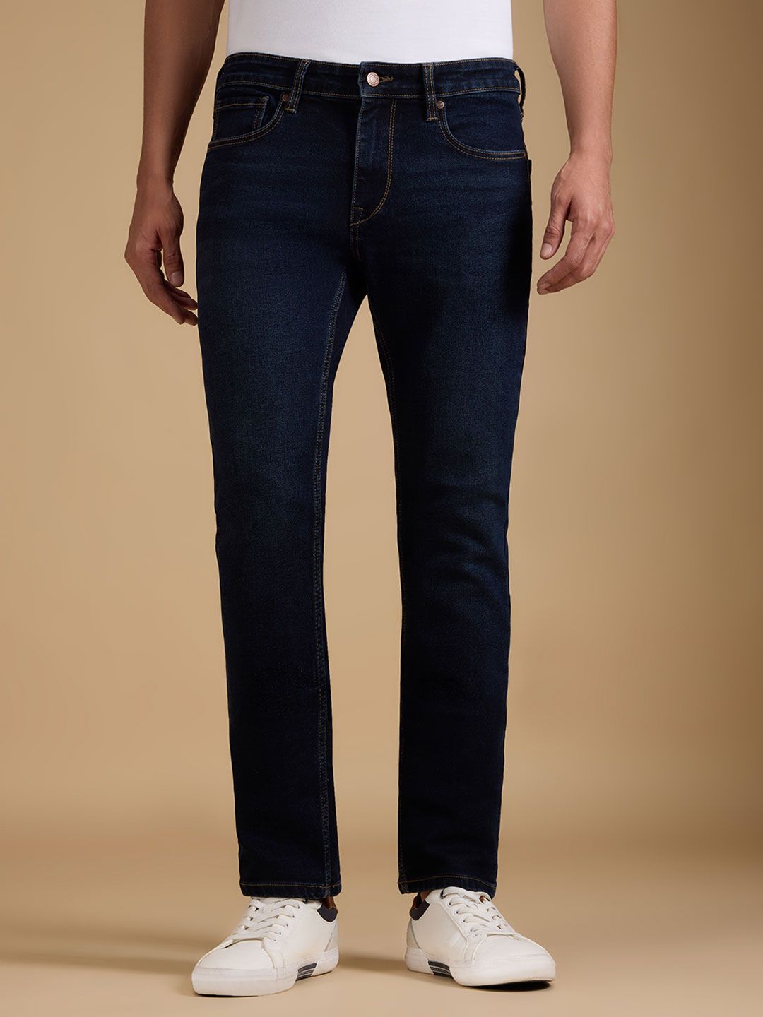Pepe Jeans Men Comfort Slim Fit Mid-Rise Stretchable Jeans