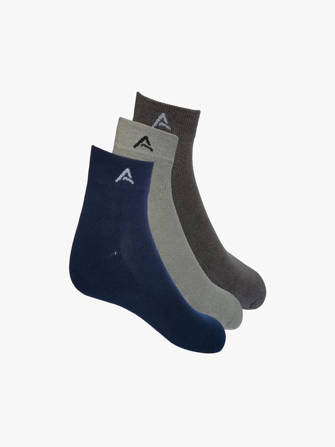 AMAREE Unisex Pack of 3 Cotton Assorted Ankle Length Socks