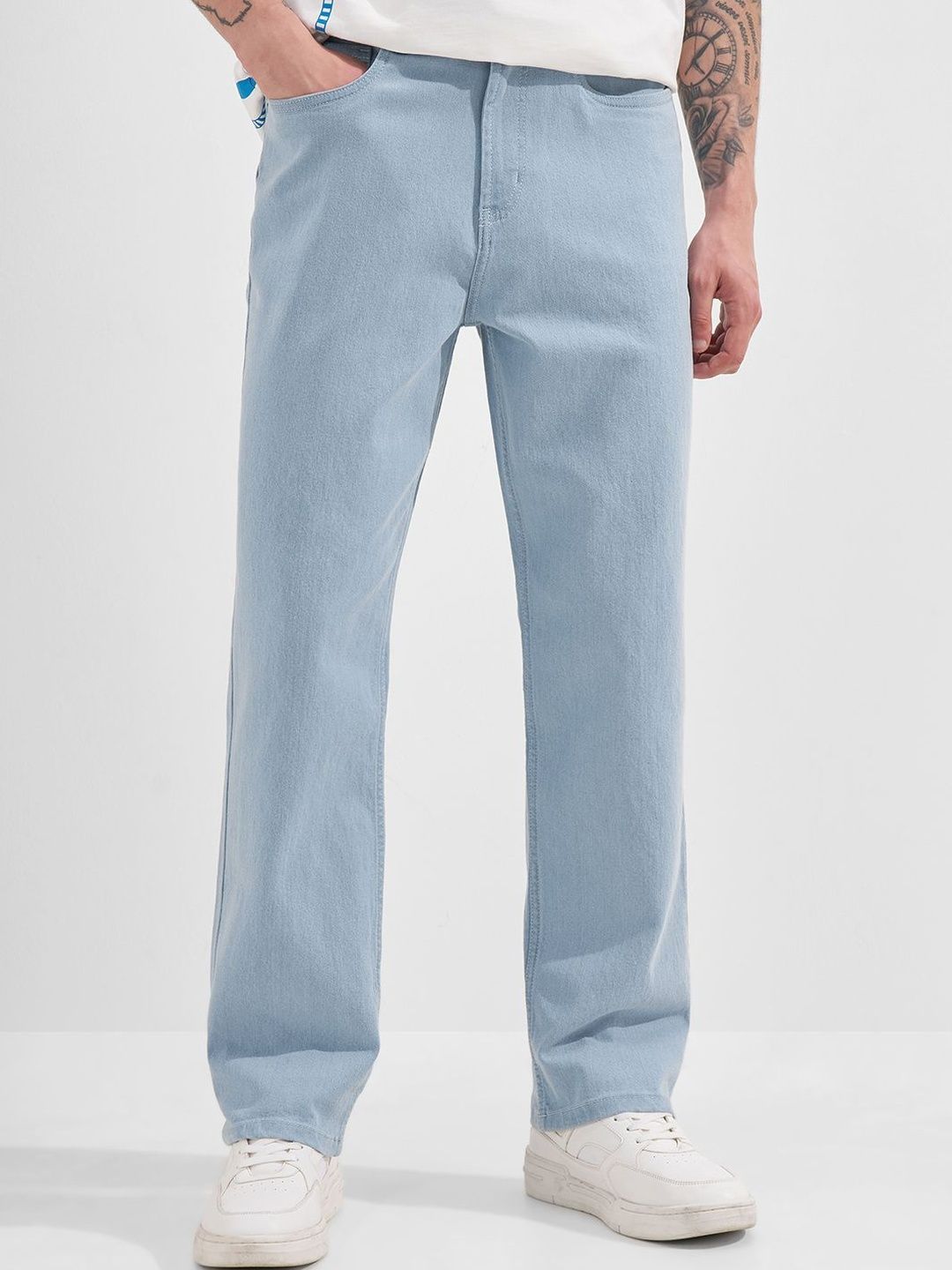 HIGHLANDER Men Relaxed Fit Mid-Rise Stretchable Jeans