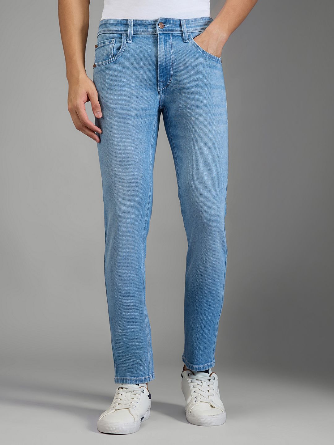 Pepe Jeans Men Vapour Slim Fit Mid-Rise Light Fade Stretchable Jeans