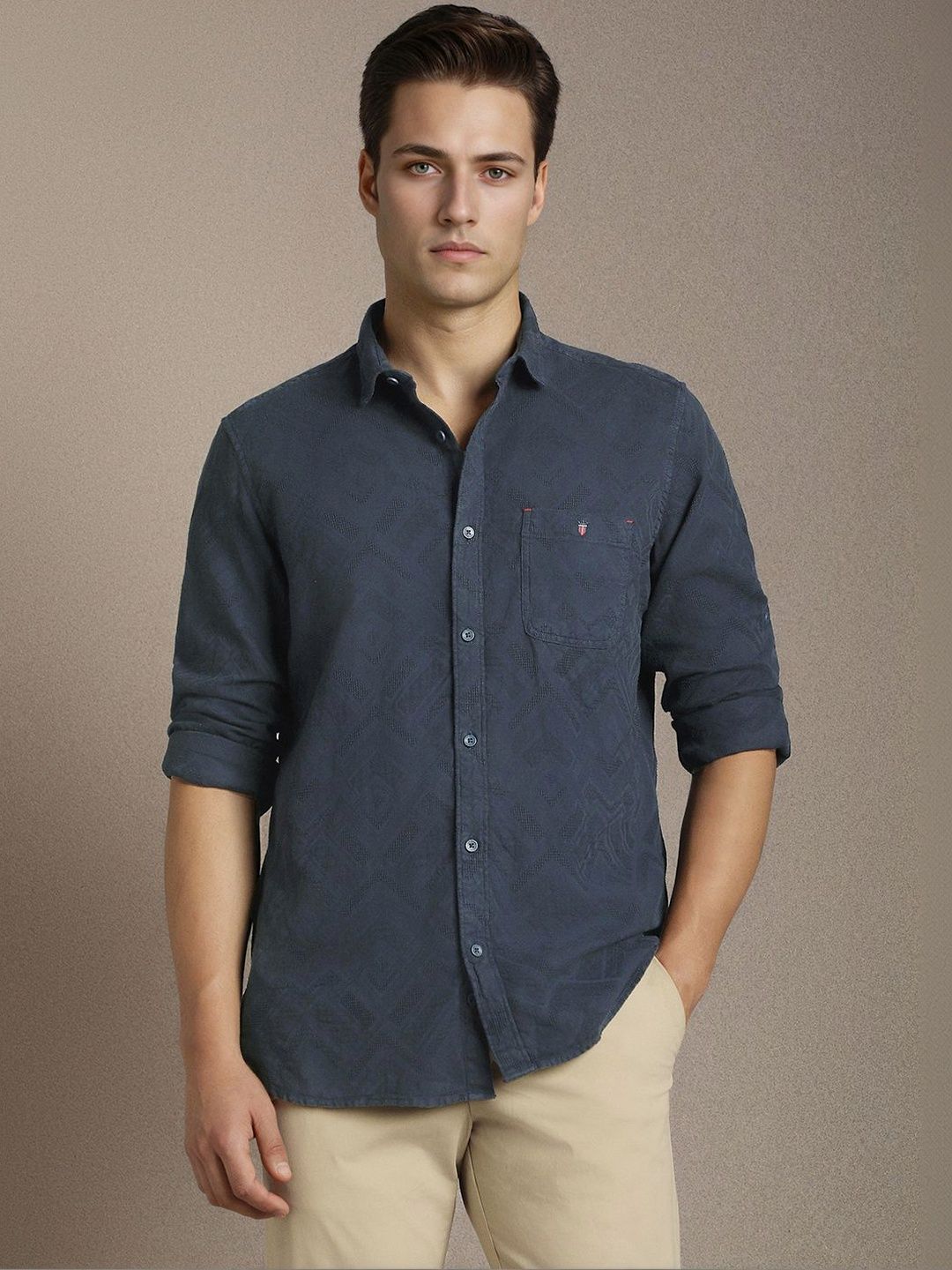 Louis Philippe Jeans Louis Philippe Jeans Men Slim Fit Casual Shirt