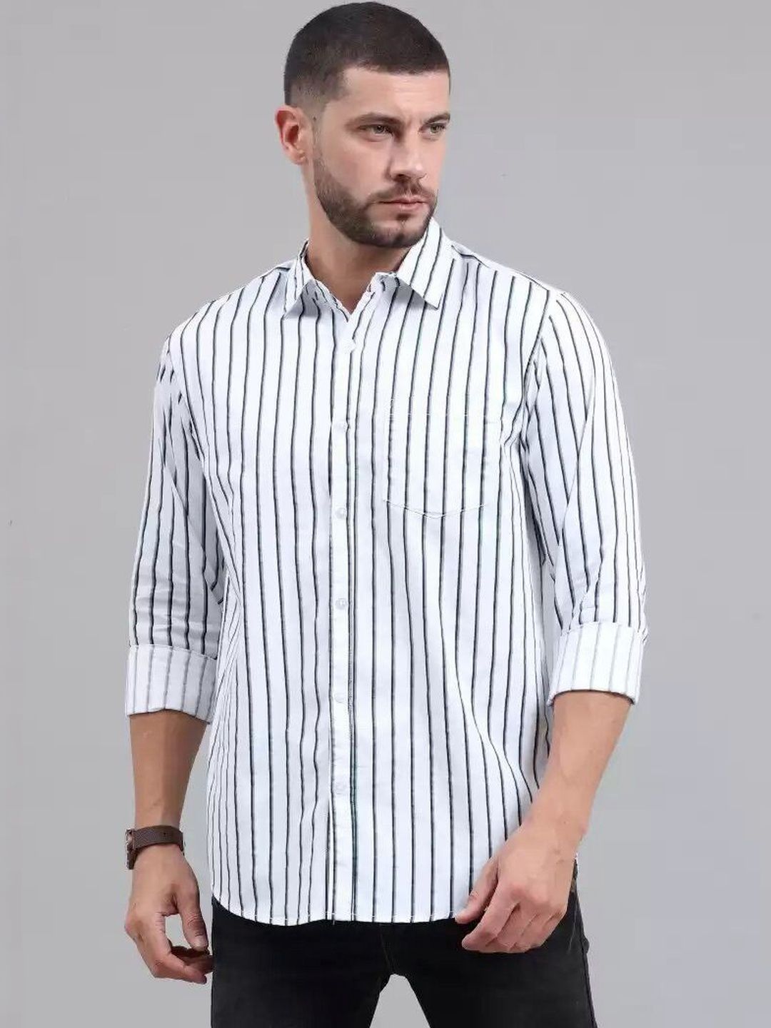 D GENRATION X Men Striped Casual Shirt