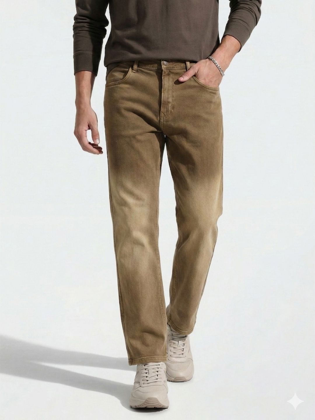 WROGN Men Bootcut Light Fade Ombre Jeans