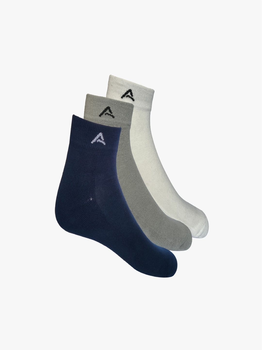 AMAREE Unisex Pack of 3 Cotton Assorted Ankle Length Socks