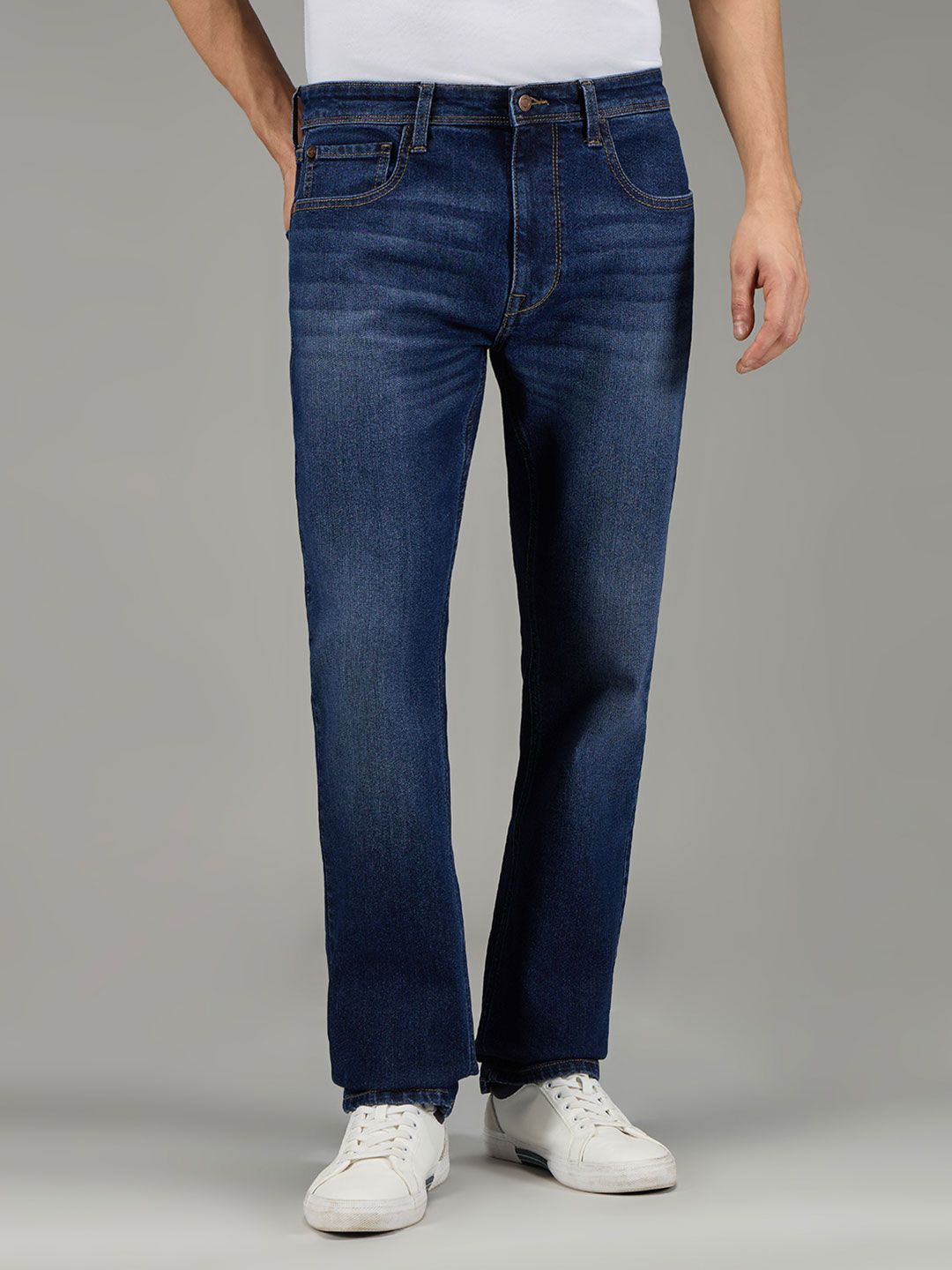 Pepe Jeans Men Holborne Straight Fit Mid-Rise Light Fade Stretchable Jeans