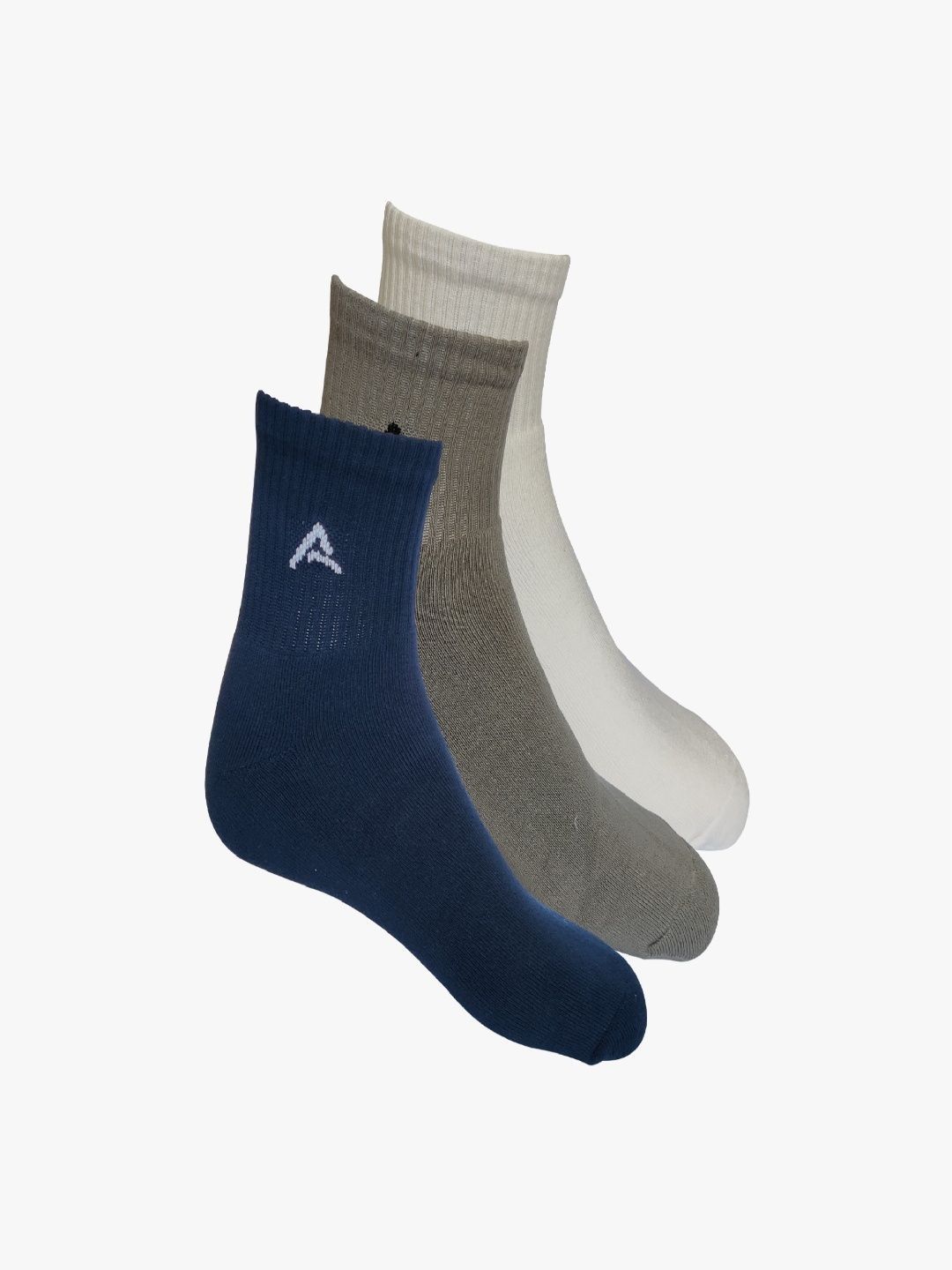 AMAREE Unisex Pack of 3 Cotton Assorted Ankle Length Socks