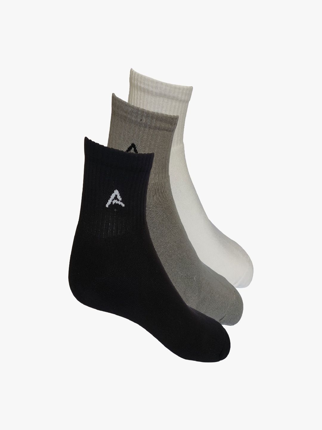 AMAREE Unisex Pack of 3 Cotton Assorted Ankle Length Socks