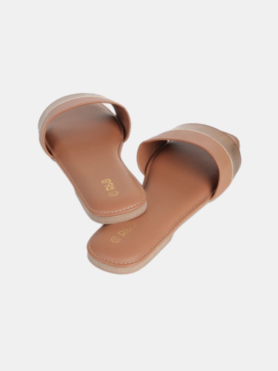 Buy R&B Women Colourblocked Open Toe Flats with Buckles - Flats