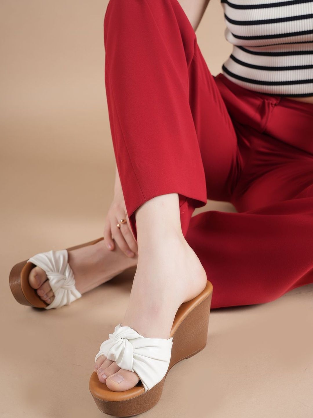 Bella Rosa Bella Rosa Wedge Mules with Bows