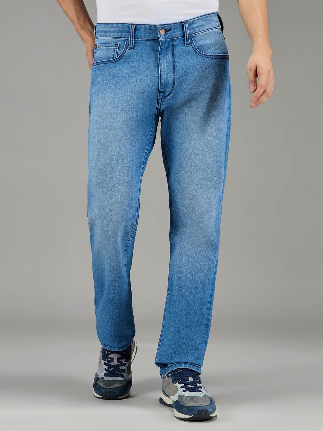 Pepe Jeans Men Holborne Straight Fit Mid-Rise Light Fade Stretchable Jeans