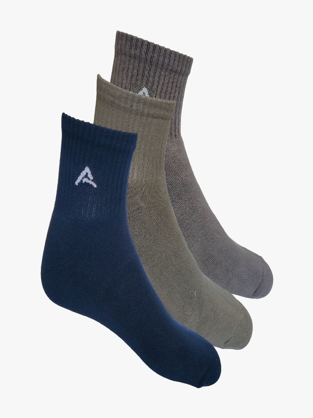 AMAREE Unisex Pack of 3 Cotton Assorted Above Ankle Socks