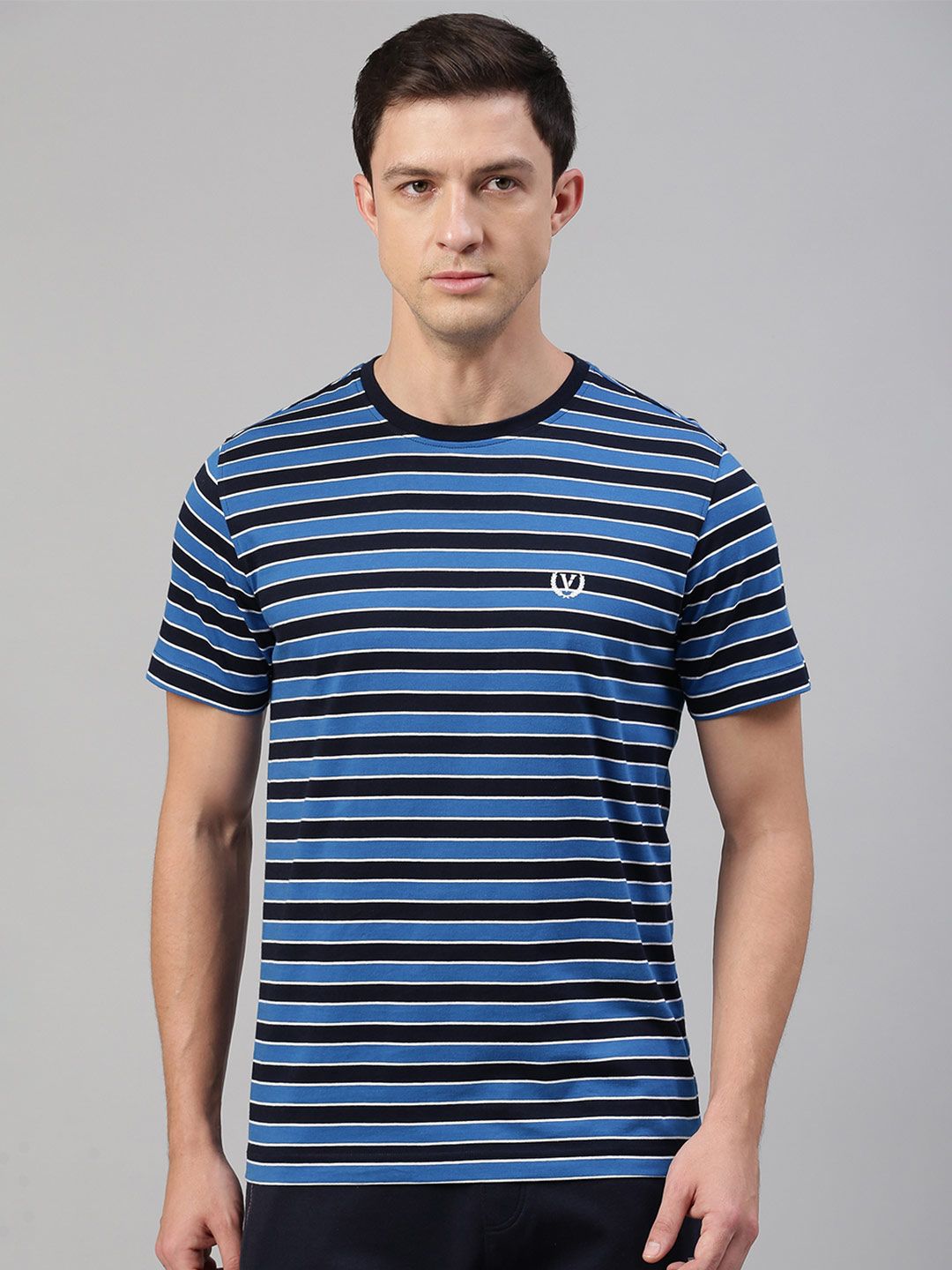 Van Heusen Innerwear Striped Cotton Lounge Tshirt