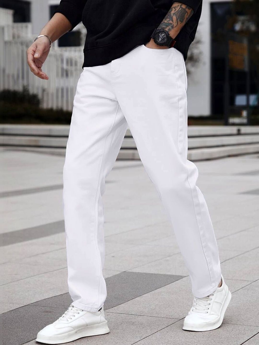 Mast & Harbour Men Relaxed Fit Mid-Rise Jeans