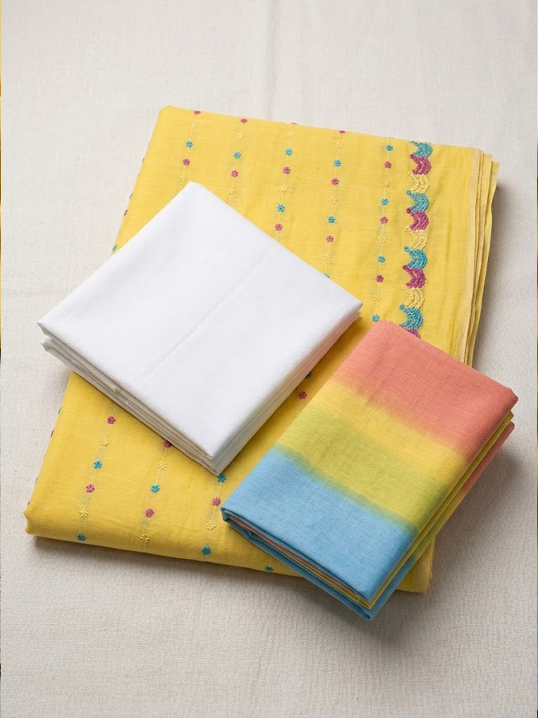 Varanga Embroidered Pure Cotton Unstitched Dress Material