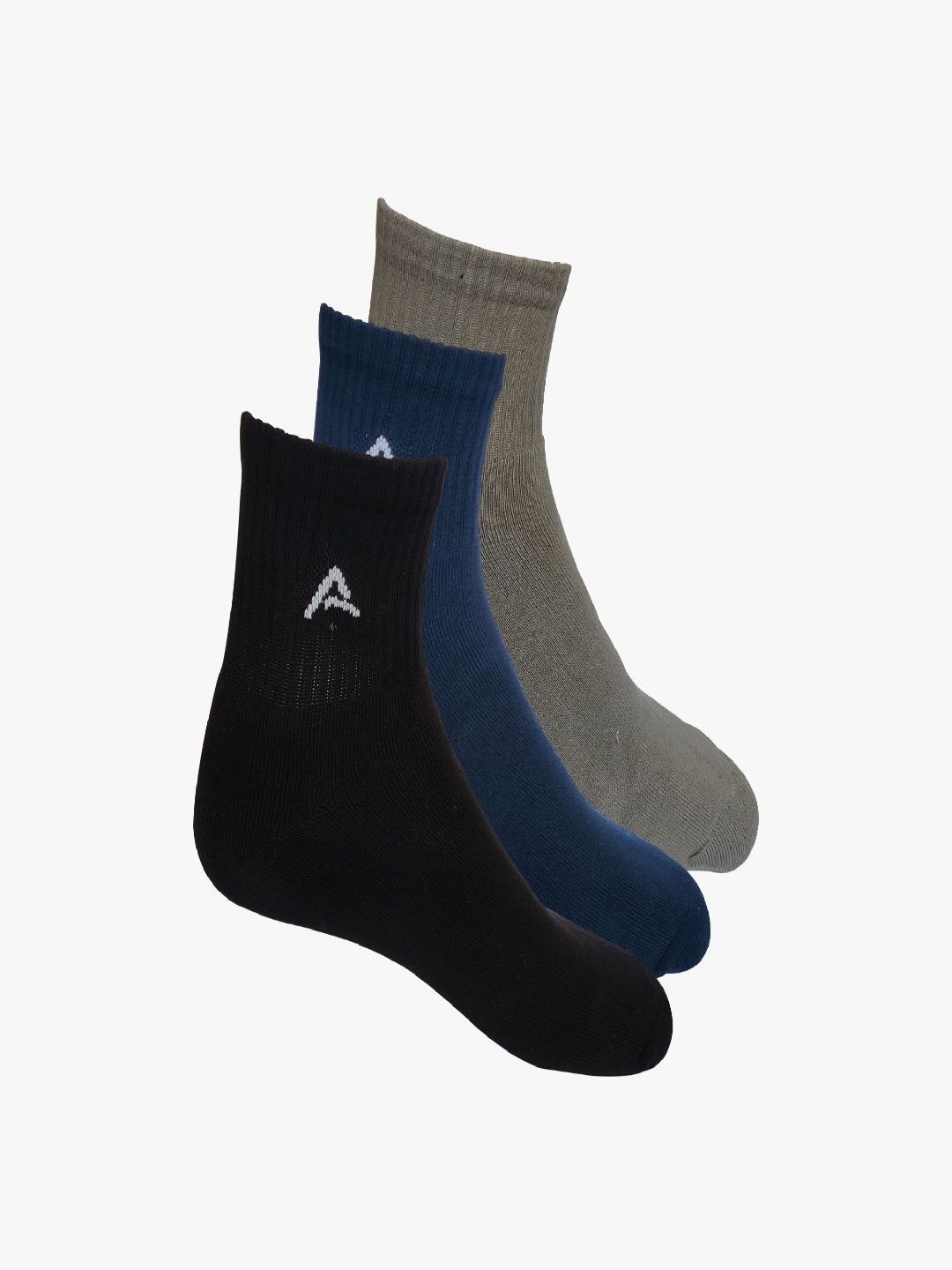 AMAREE Unisex Pack of 3 Cotton Assorted Above Ankle Socks