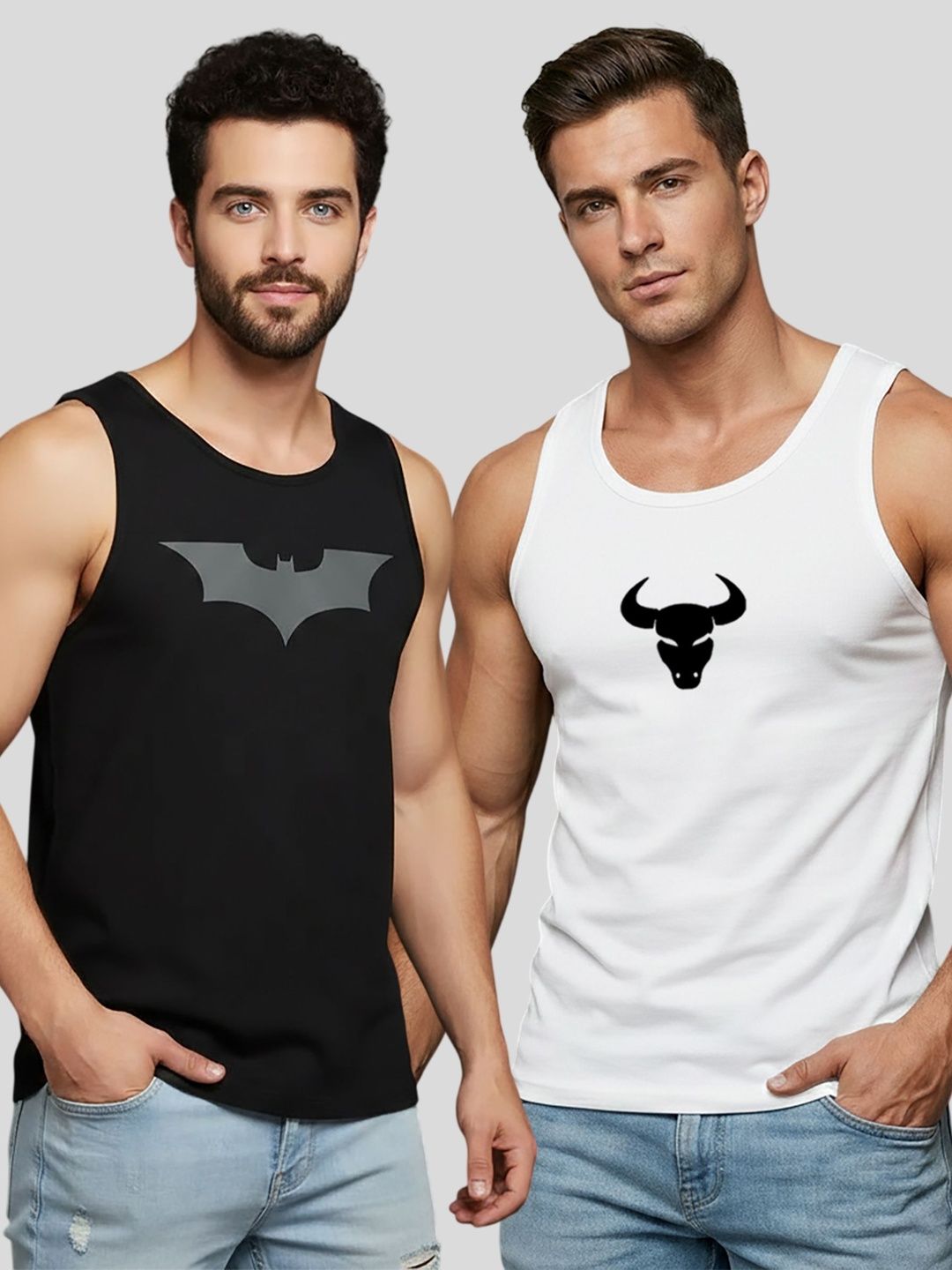 ATIGIANO Men Pack of 2 Printed Tank