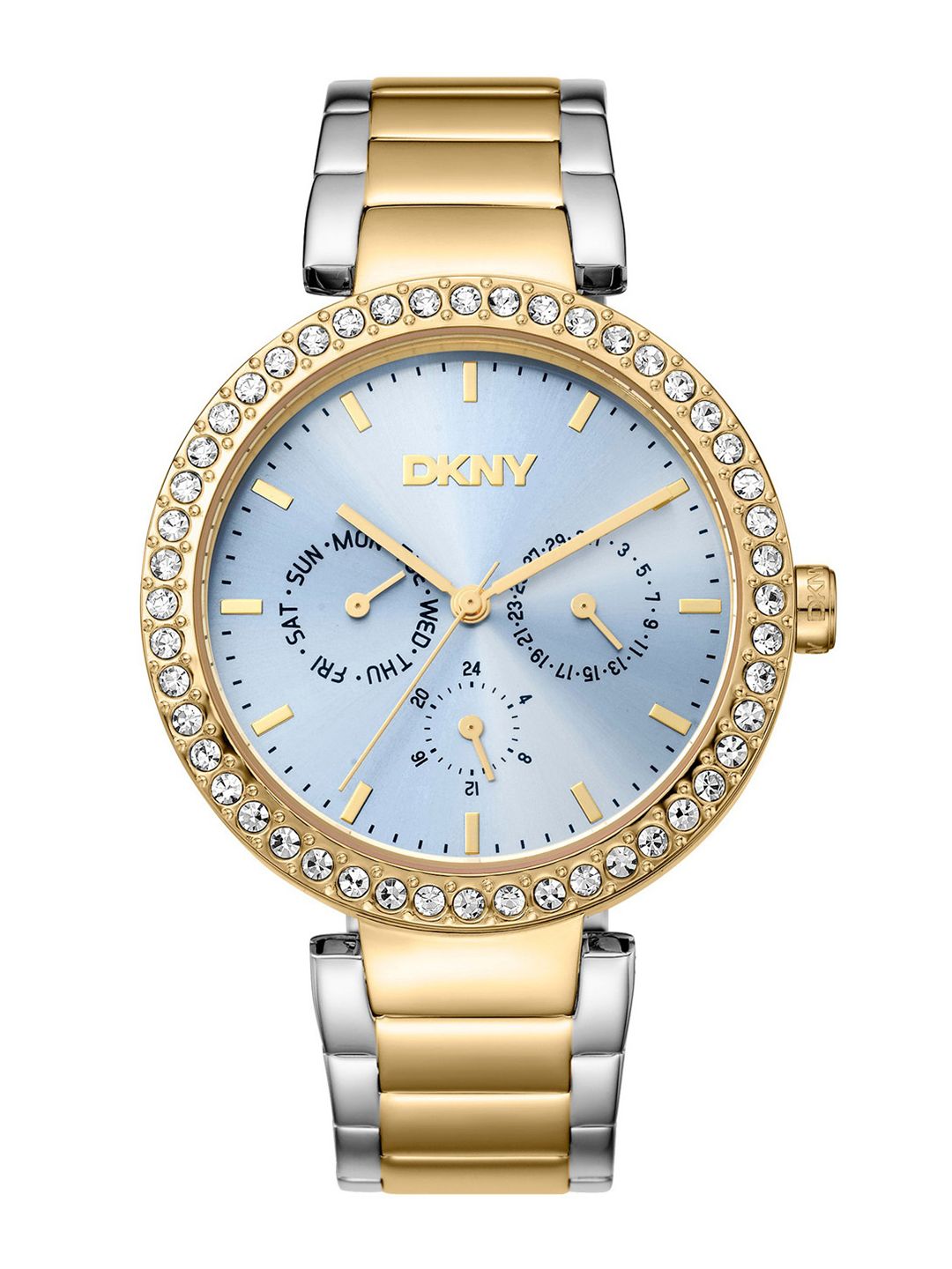 Women Analogue Watch DKNY Downtown Glitz Women Bracelet Style Straps Analogue Multi Function Watch DK1L044M0085