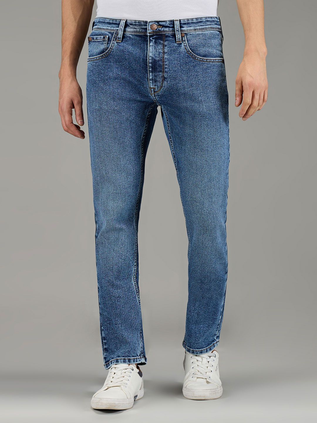 Pepe Jeans Men Vapour Slim Fit Mid-Rise Light Fade Stretchable Jeans