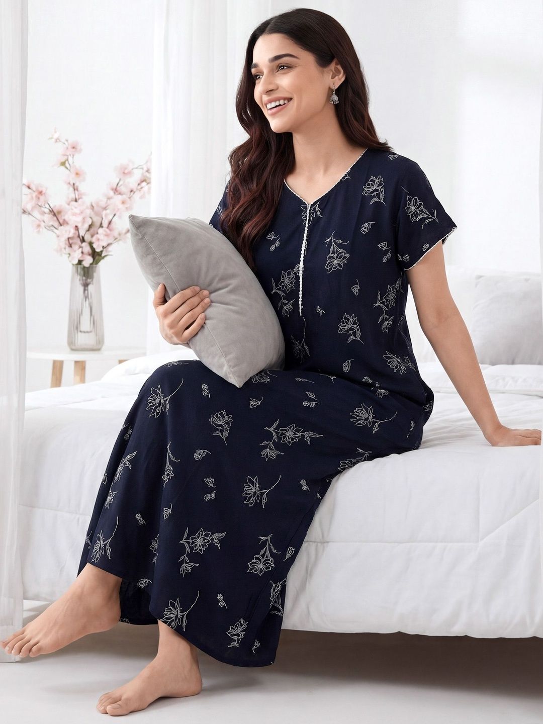 Juliana Dream Printed Maxi Nightdress