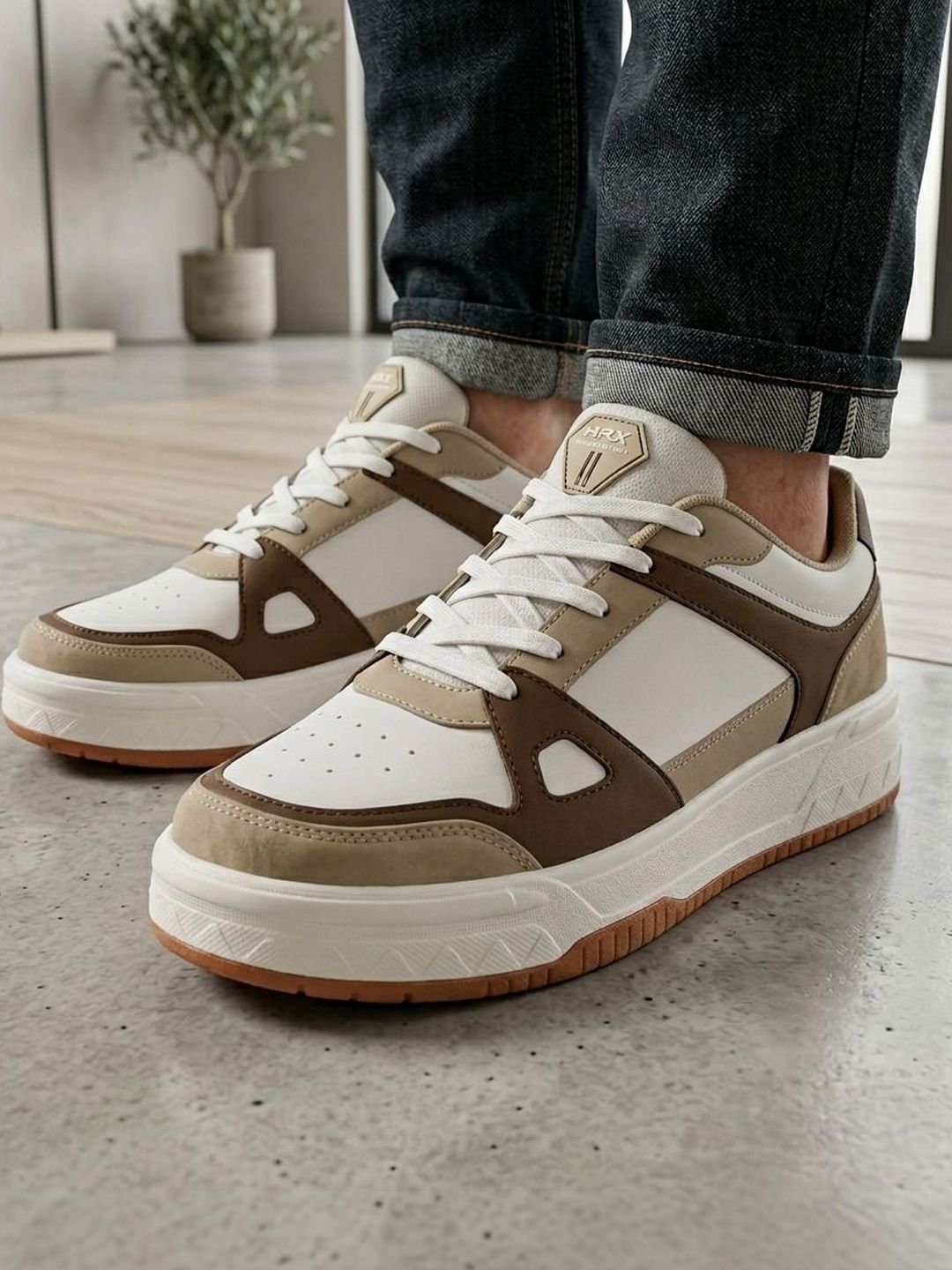 HRX by Hrithik Roshan Men Colourblocked PU Sneakers