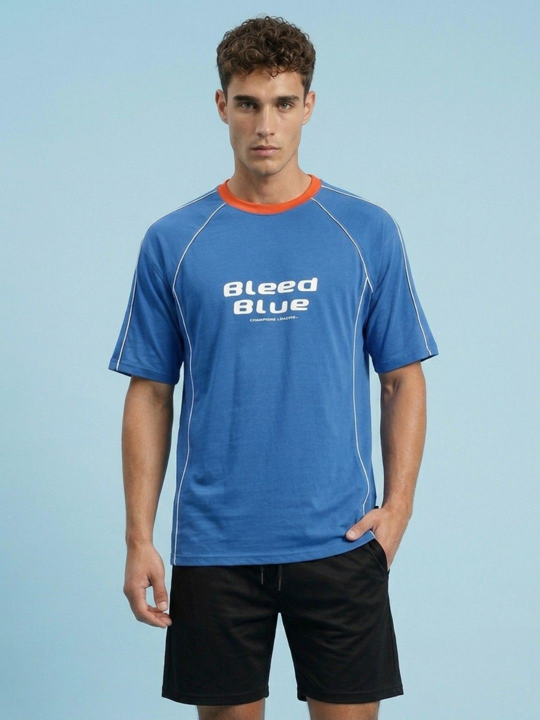 SPORT STREET by glitchez Men Typography Printed Oversized T-shirt