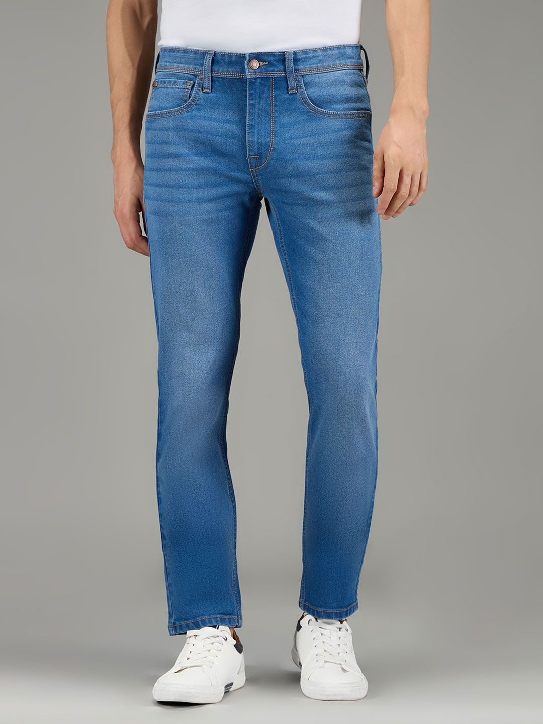 Pepe Jeans Men Vapour Slim Fit Mid-Rise Light Fade Stretchable Jeans