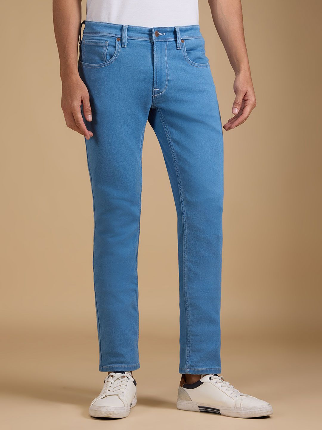 Pepe Jeans Men Comfort Slim Fit Mid-Rise Stretchable Jeans