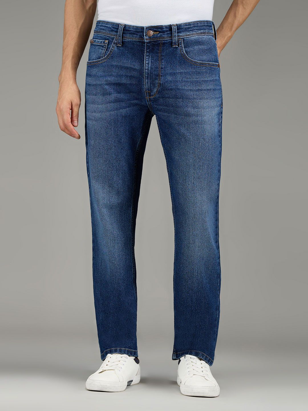 Pepe Jeans Men Holborne Straight Fit Mid-Rise Light Fade Stretchable Jeans