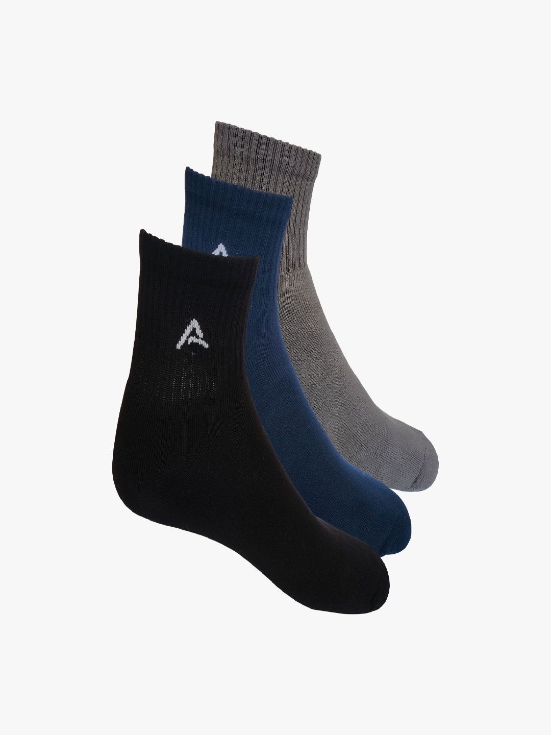 AMAREE Unisex Pack of 3 Cotton Assorted Above Ankle Socks
