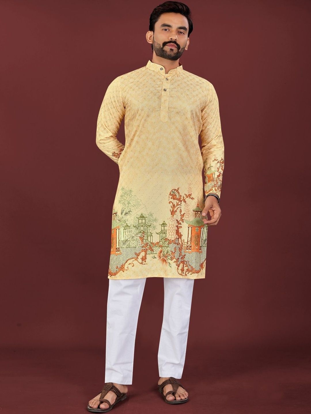 HERE&NOW Men Printed Kurta