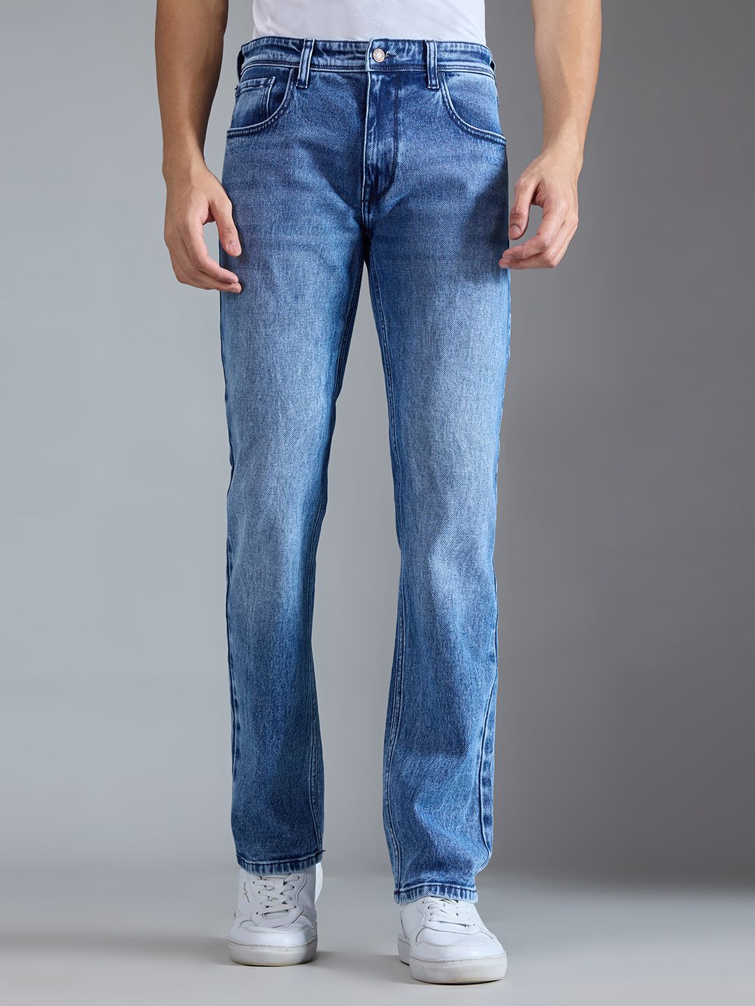 Pepe Jeans Men Holborne Straight Fit Mid-Rise Light Fade Stretchable Jeans