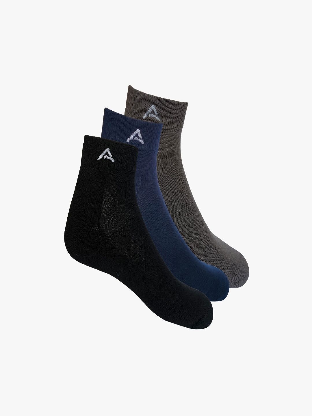 AMAREE Unisex Pack of 3 Cotton Assorted Above Ankle Socks