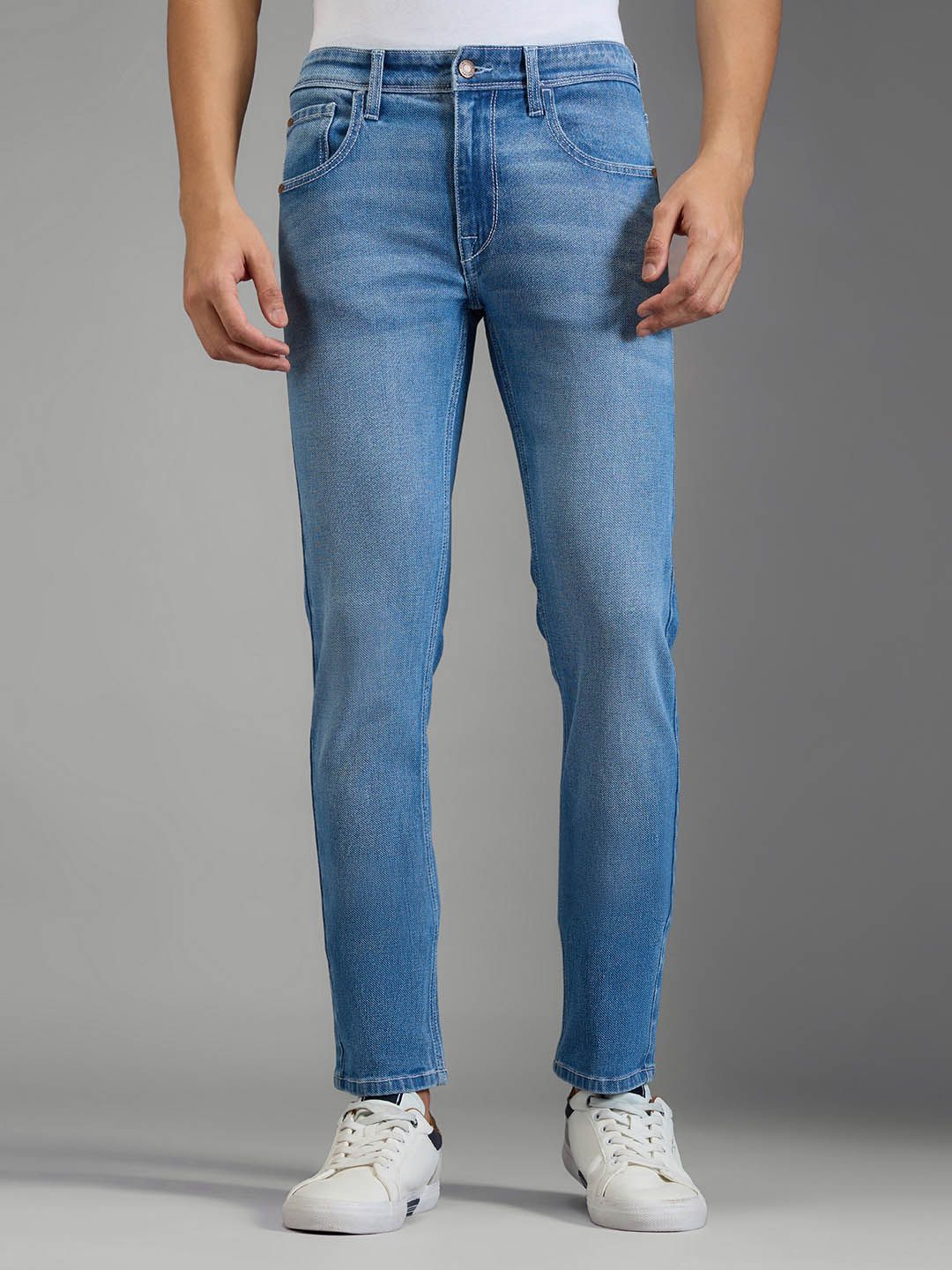 Pepe Jeans Men Vapour Slim Fit Mid-Rise Light Fade Stretchable Jeans