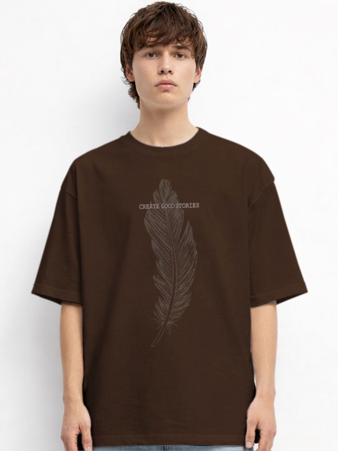 The Roadster Lifestyle Co. Graphic Printed Organic Cotton Oversized Tshirt