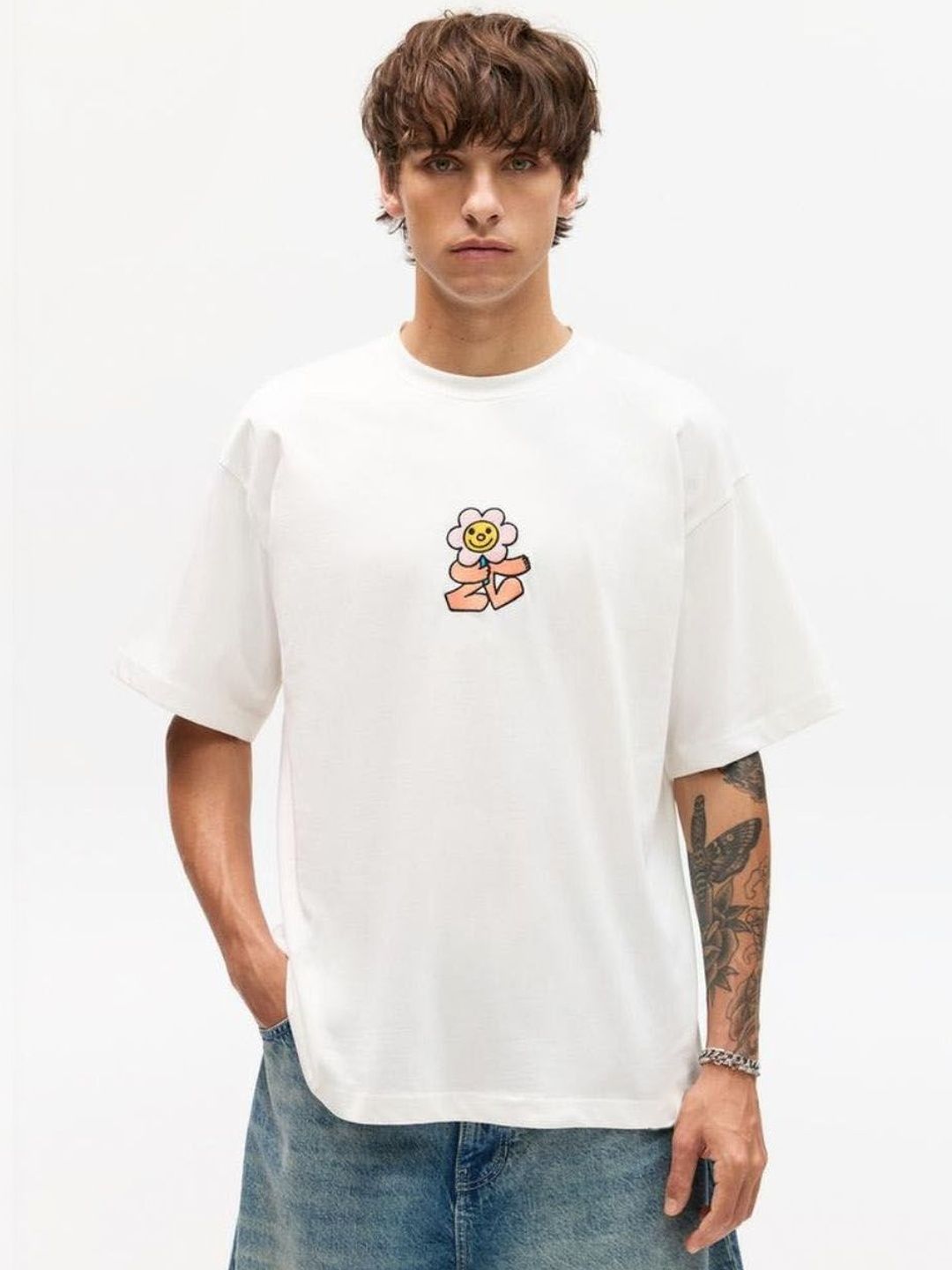 Men Printed T-shirt Cloth N code Men Printed Baggy Fit Graphic T-Shirt