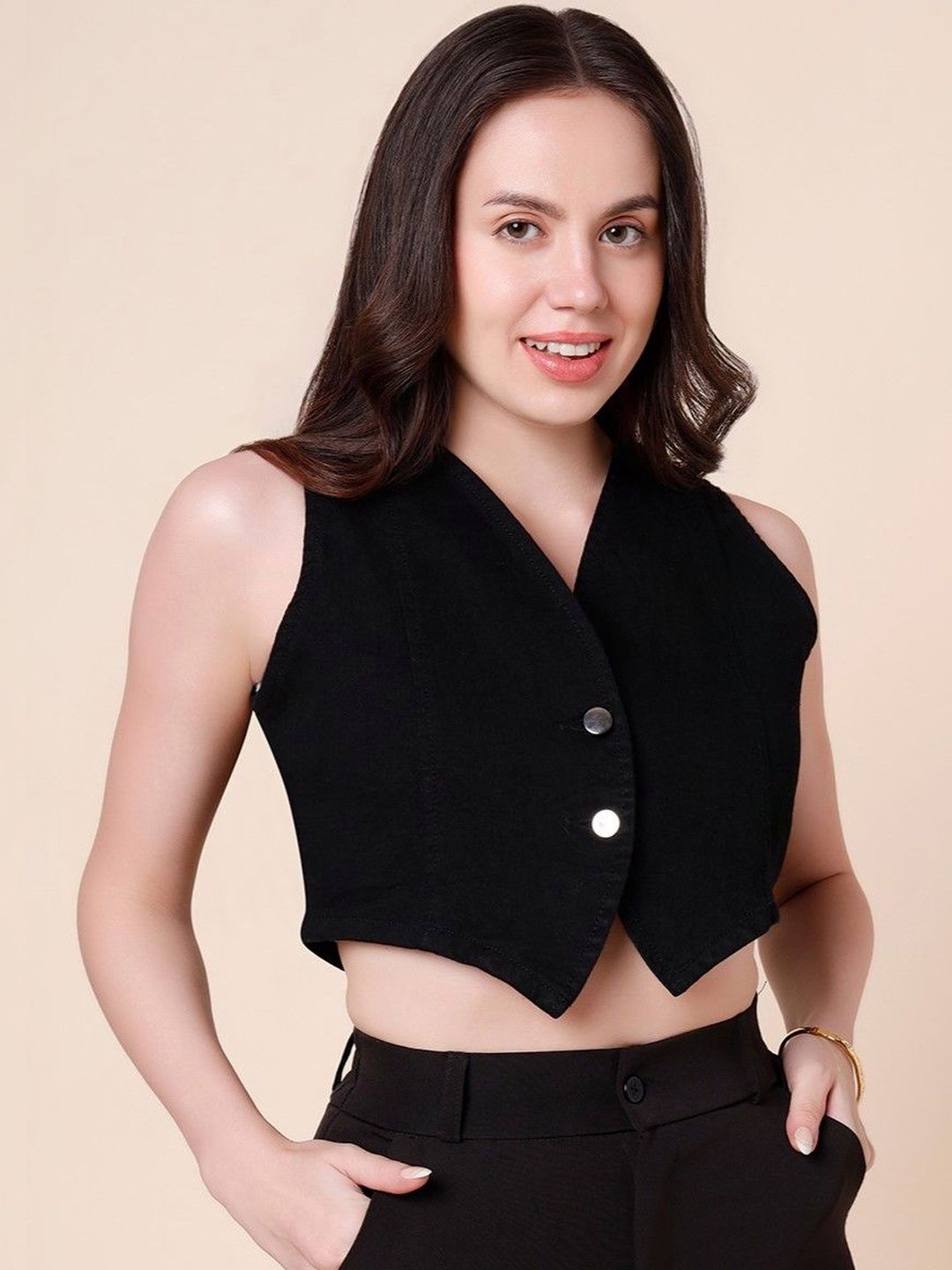 Style Quotient Women Crop Denim Jacket