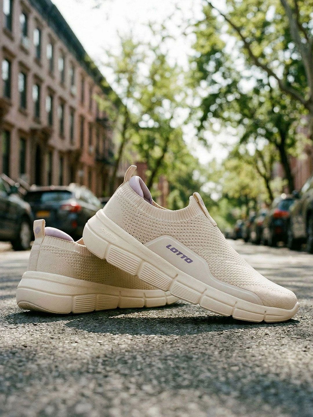 Lotto Women Pulsestep Slip-on OffWhite Walking Shoes