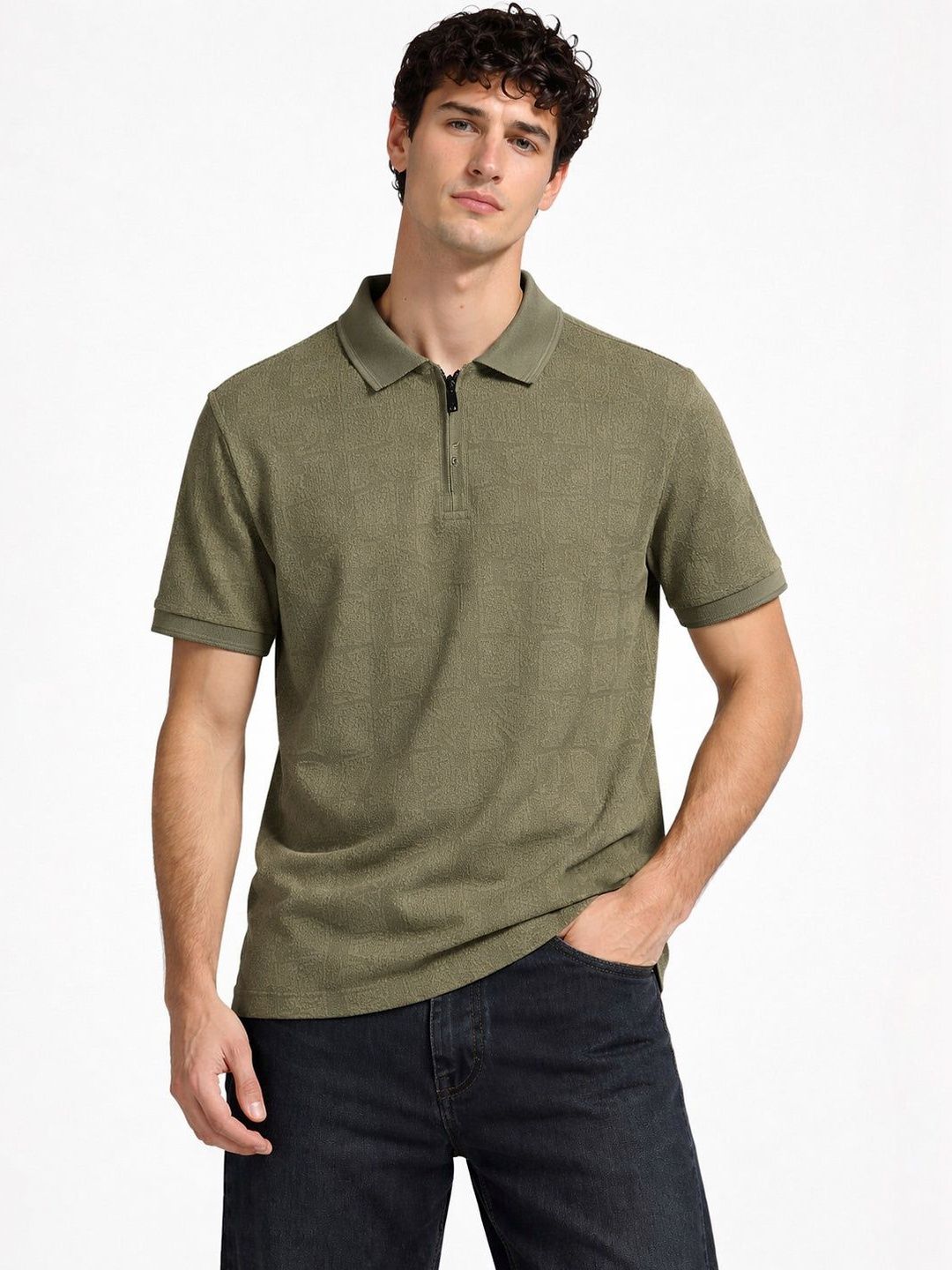 Status Quo Men Polo Collar T-shirt