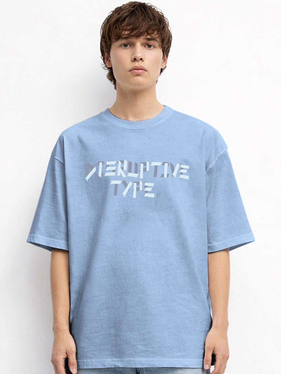 The Roadster Lifestyle Co. Typography Printed Organic Cotton Oversized Tshirt