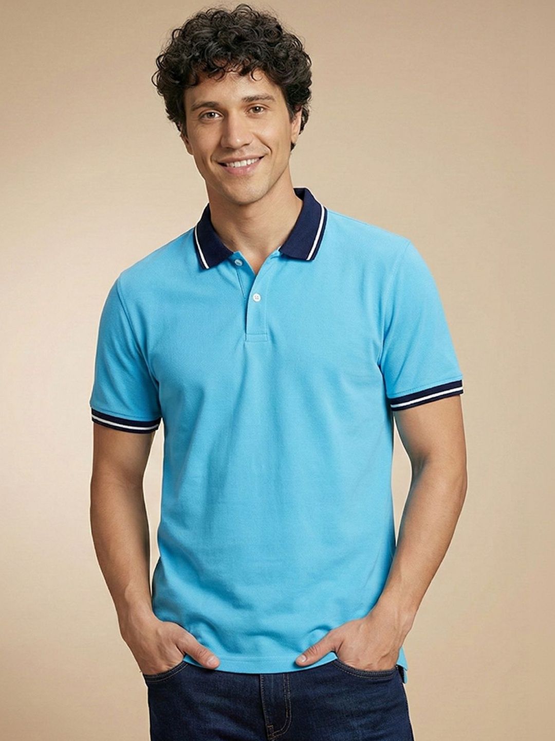 OPERATIVE Men Polo Collar T-shirt