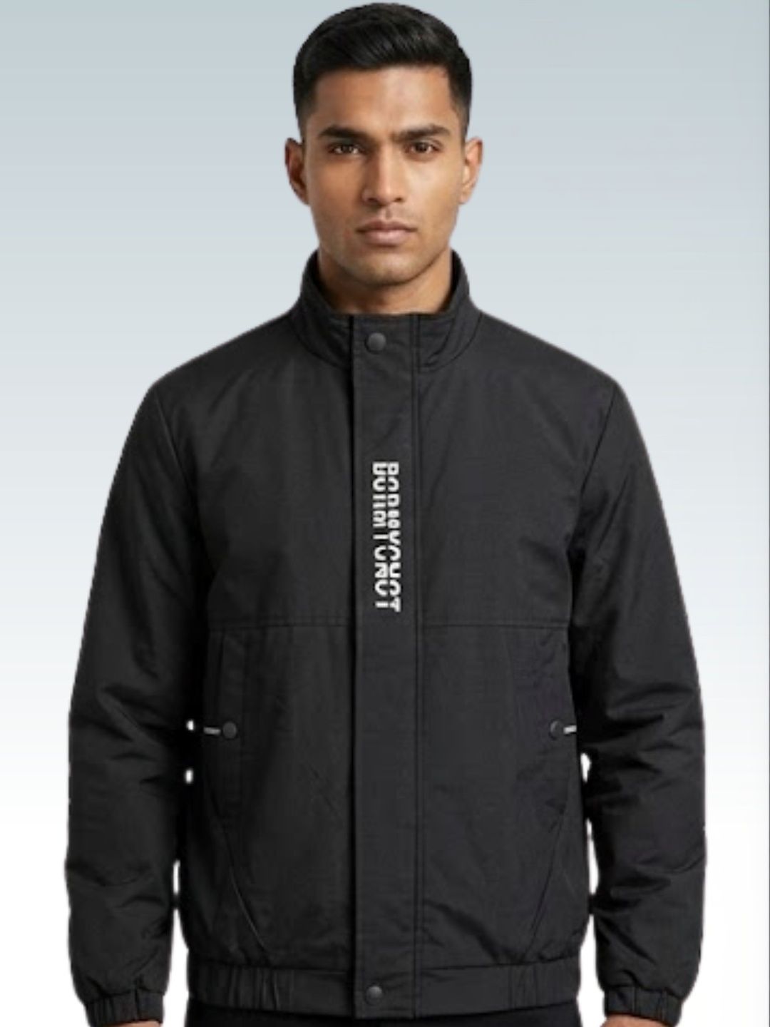 MIA FASHION Men Typography Windcheater Bomber Jacket