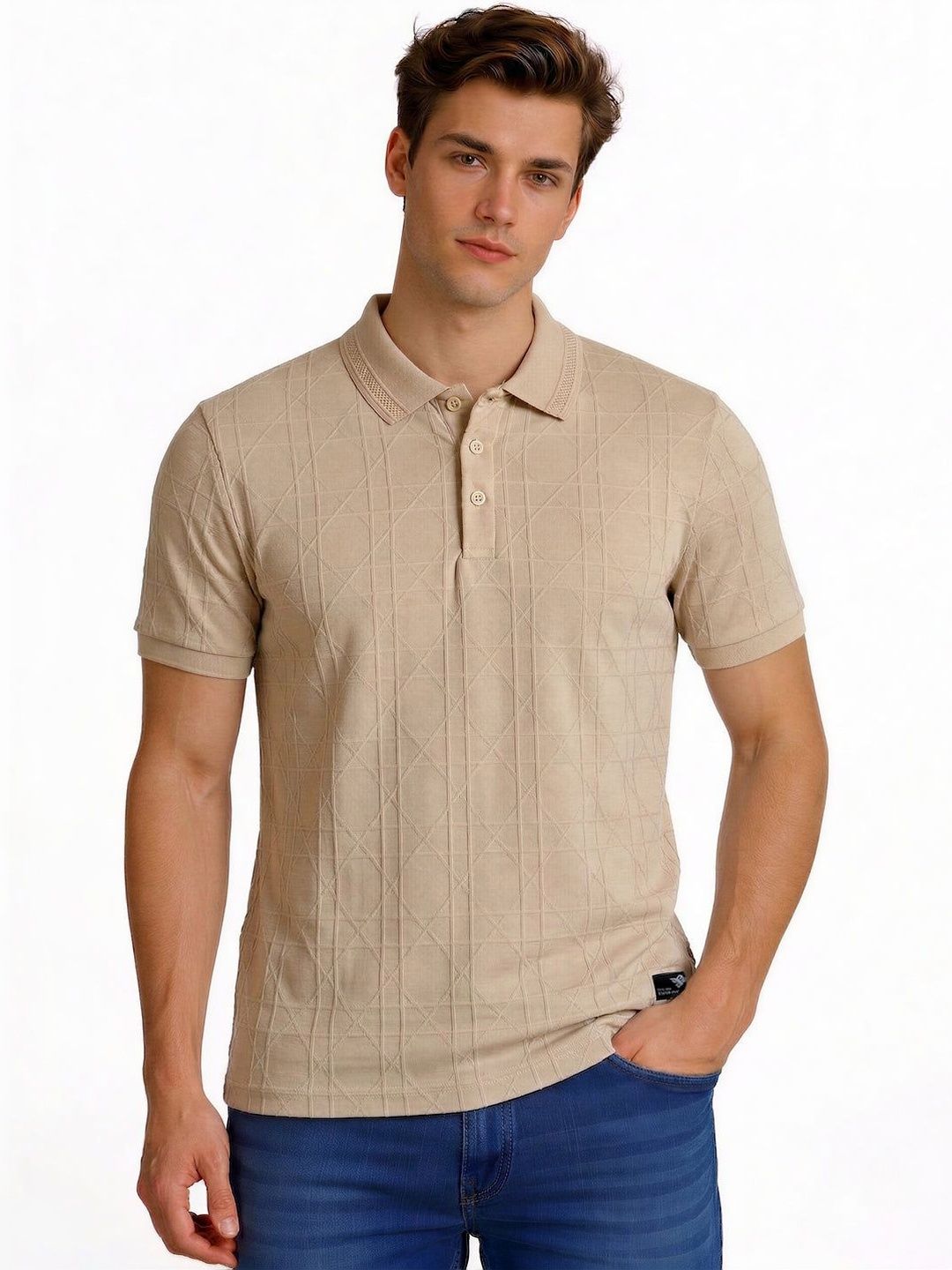 Status Quo Men Polo Collar T-shirt