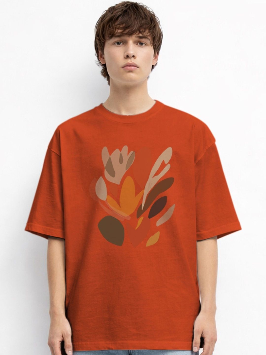 The Roadster Lifestyle Co Printed Organic Cotton Oversized Tshirts